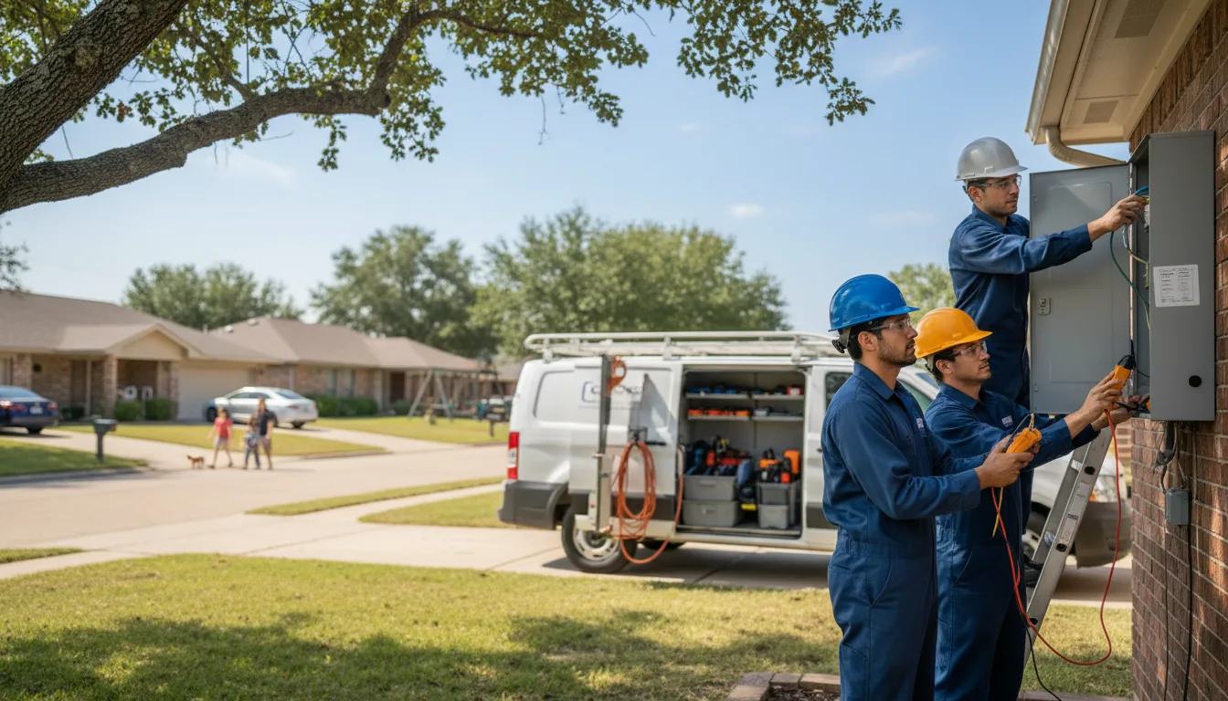 Certified electrician providing emergency electrical services in Waring, TX